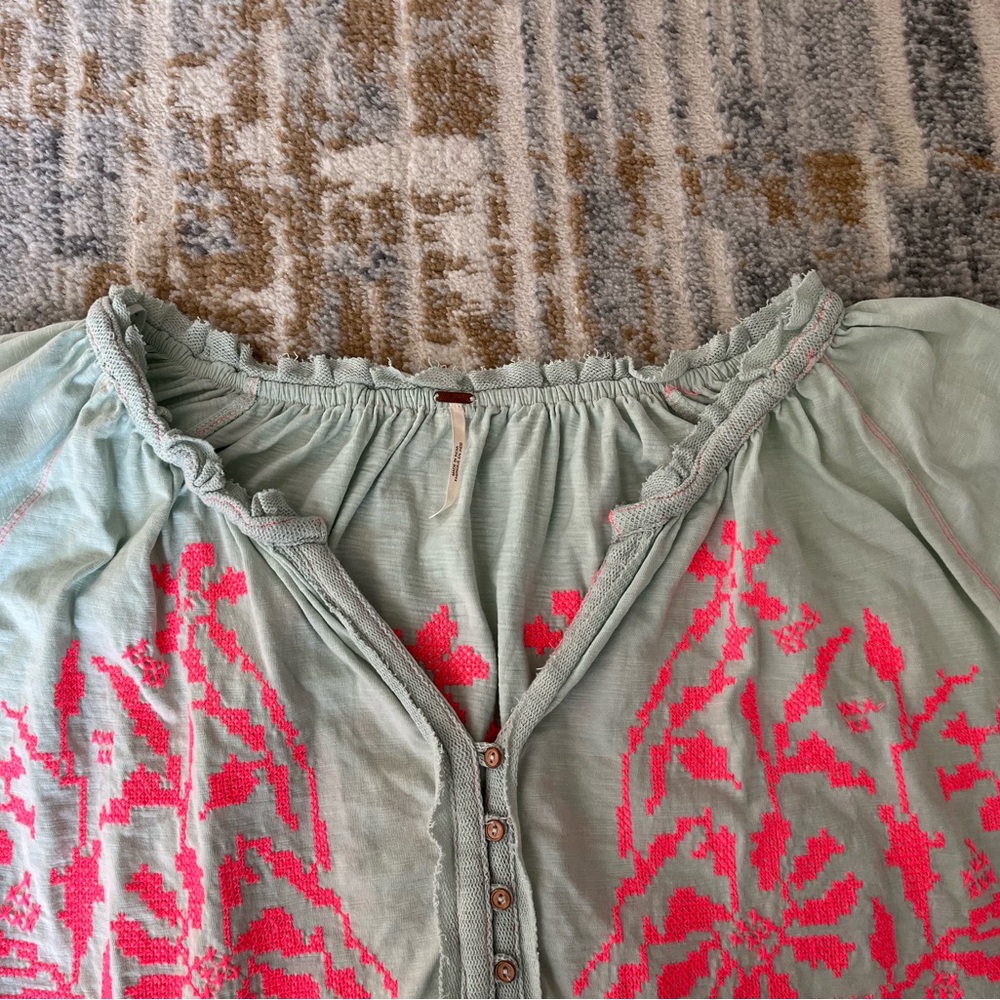 SOLD Free People Mint Blouse - Picture 14 of 16